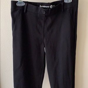 Betabrand black work slacks yoga pant size medium